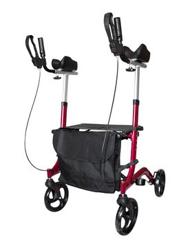 Arthritis Rollator mit Arthritisauflage, Aluminium, faltbar - AT51113 rot