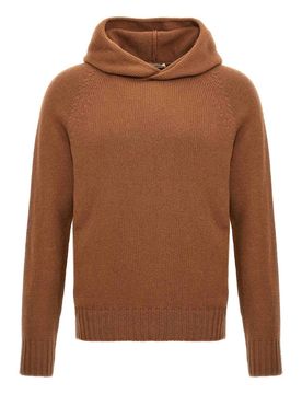 Maglione con cappuccio in lana