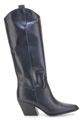 Stivali neri in vera pelle stile texano TEX902 40