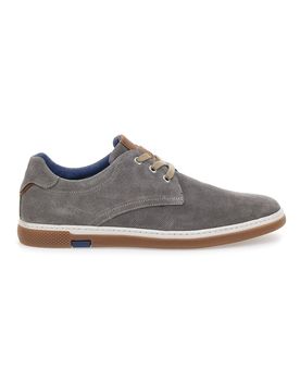 Scarpe Stringate Grigio Militare con Tomaia Traforata in Pelle 200012 45