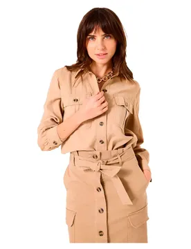 Camicia A Maniche Lunghe C50230 Golden Tan XL