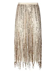 Midi-Rock Damen Cremeweiß 34,36 Damen