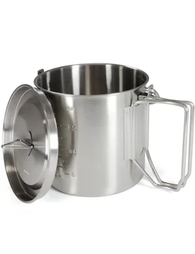 Edelstahl Camping Topf 2 in 1 - 1,0 L 1,0 L adult - Origin Outdoors - FashionsVida