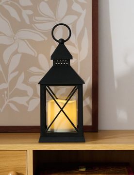 Lampada LED a forma di lanterna - nero
