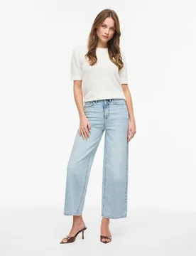 Pantalón vaquero de mujer 7-8 con algodón orgánico - Vila - FashionsVida