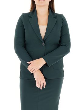 Blazer monopetto VERDE SCURO 46