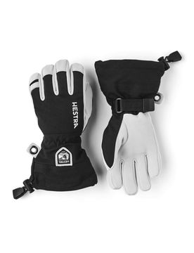 Skihandschuhe aus Leder Army Leather Heli Ski Jr. Glove Black aus Leder Kindergröße 4 schwarz