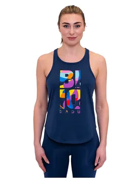 Twiggy Chill Sleeveless T-shirt Dark Blue / Mixed S Women - Bidi badu - FashionsVida