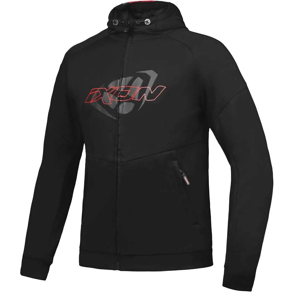 Felpa Moto Casual TOUCHDOWN Nero Rosso taglia M - Ixon - FashionsVida