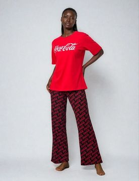 Pigiama in cotone a due pezzi Coca-Cola - rosso