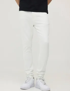 Herren Basic Skinny-Fit Jeans Hosen White Größe 46R - boohooMAN - FashionsVida