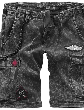 Rock Short - Garageland - S bis 3XL - für Männer - Größe XL - dunkelgrau - Männer - male - Rock Rebel by EMP - FashionsVida