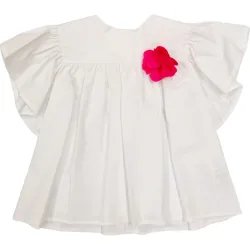 Blusa Bianca C/fiore Fuxia E24489