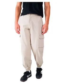 Pantaloni Cargo Cuff White / Beige 38