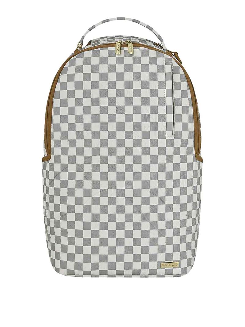 Zaino a quadri color crema in rilievo Graff