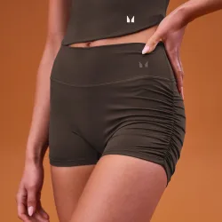 Short Tempo Side Scrunch Booty para mujer de MP - Chocolate - XS