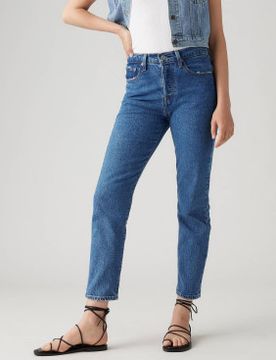 Para mujer. 36200-0225 Jeans 501 marino (27/28), Casual, Algodón, Denim, Elastano, Sostenible