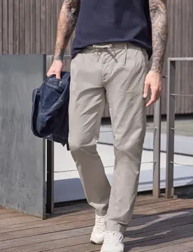 Street One Straight Leg Chino in leichter Qualität male Grau