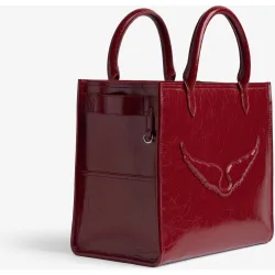 Zadig & Voltaire - Bolso de hombro shopper de piel arrugada multiposición