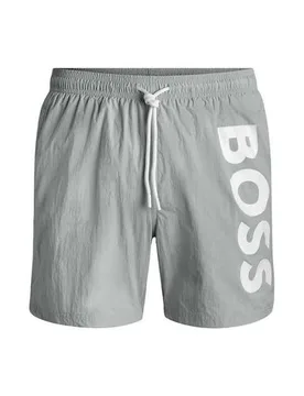 Mens Silver Octopus Swim Short - Male - Grey - Small - BOSS - FashionsVida