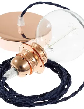 Cables Lampe Suspendue Pendel Pour Abat-jour Tm20 1 M Dark Blue / Copper One Size - Creative - FashionsVida