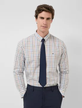 Camisa sport de hombre regular fit cuadros - Roberto Verino - FashionsVida