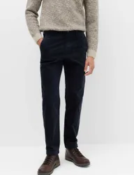 Regular Fit Corduroy Stretch Chinos Navy male