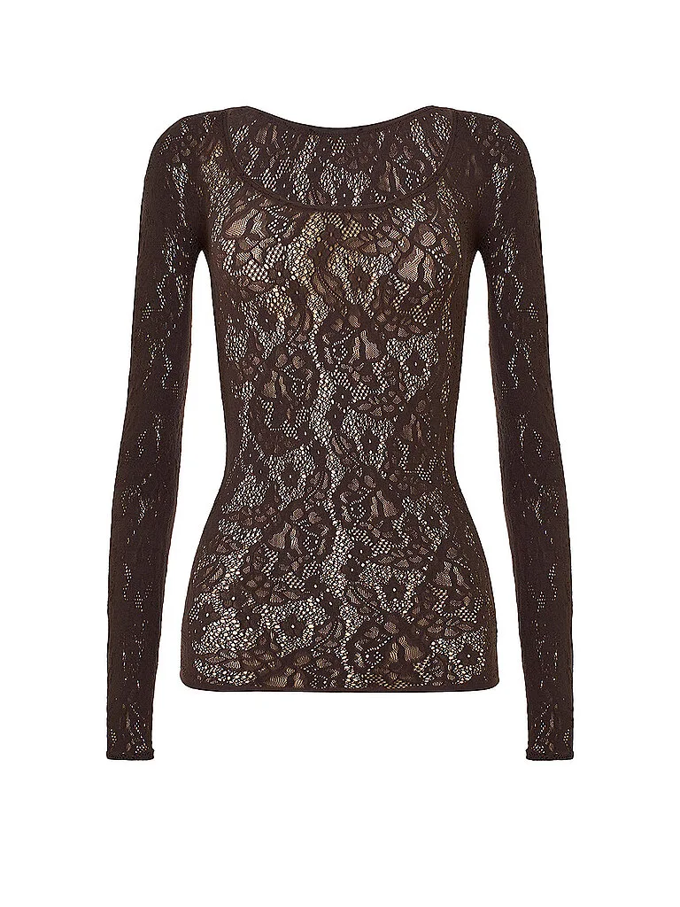 Maglia a maniche lunghe INFINITE ROSE NET marrone M - Wolford - FashionsVida