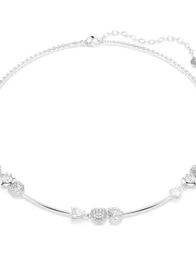 Collana Idyllia, Cuore con freccia, Bianca, Placcato rodio OS - Swarovski - FashionsVida