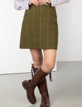 Hannah Womens Short Tweed Skirt - - Size: 20 - Rydale - FashionsVida