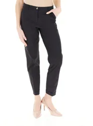 Pantalone misto cotone NERO 42