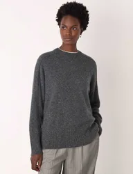Pure Cashmere Crew Neck Jumper Grey Mix female