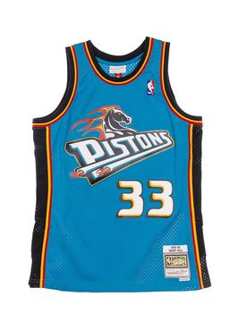 Canotta Basket Uomo Nba Swingman Jersey Hardwood Classics No 33 Grant Hill 1998-99 Detpit Road Original Team Colors