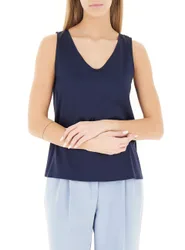 Canotta in satin BLU NOTTE 40