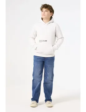 Felpa Con Cappuccio T3661 White Melee 8-9 Anni - Garcia - FashionsVida