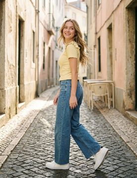Sinsay - Ribbed top - giallo