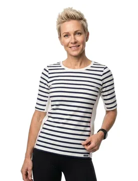 Maiken Short Sleeve T-shirt Pearl / SR Navy M Women - Sea Ranch - FashionsVida