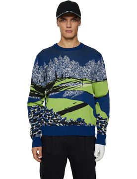 Pullover Alexander Jacquard, blau/grün l