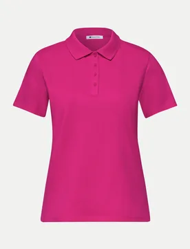 Street One Basic Poloshirt Pink 38 - Street One - FashionsVida