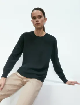 Jersey 100% Cashmere de mujer cuello redondo - Woman El Corte Inglés - FashionsVida