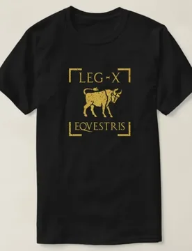 Legio X Equestris Vexillum Bull Emblem - Julius Caesar Roman Legion T-Shirt 100% Cotton O-Neck Short Sleeve Casual Mens T-shirt - Aliexpress - FashionsVida