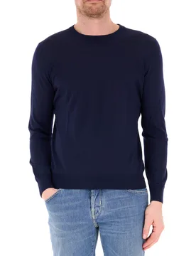 Maglia girocollo in lana BLU NOTTE 50 - Gran Sasso - FashionsVida