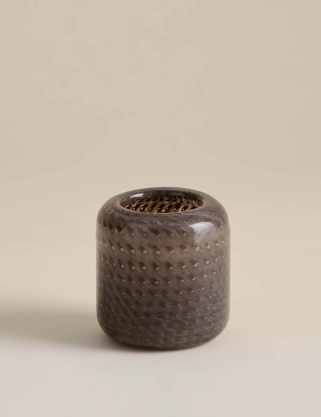 Bubble Decorative Glass Tealight Holder Neutral - M&S - FashionsVida