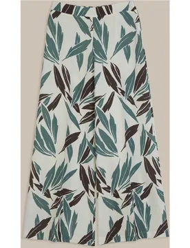 Pantalón ancho de mujer con pinzas y estampado - Trucco - FashionsVida