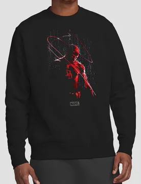 Daredevil Rain Sweatshirt - Black - Size: L - Marvel - FashionsVida