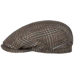 Driver Murnley Check Flat Cap by - brown-mottled - Size: 63 cm