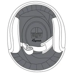 Cuffia Crown Pad per Casco X70 - Taglia L taglia unica