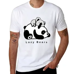 Cute Koala and panda lazy bears cute animal friendly panda kawaii bears T-Shirt graphic t shirts for man T-Shirt