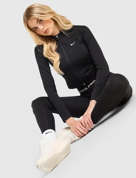 Training Pro Seamless Full-Zip Oberteil - Damen, Schwarz - female - Size: L - Nike - FashionsVida