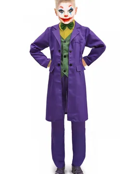 Offizielles Joker-Kostüm für Jungen violett-grün-gelb - male - KARNEVAL-MEGASTORE - FashionsVida